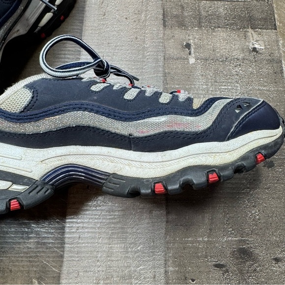 Skechers Blue and Gray Sneakers with Mesh Upper and Rugged Outsole - Picture 8 of 9
